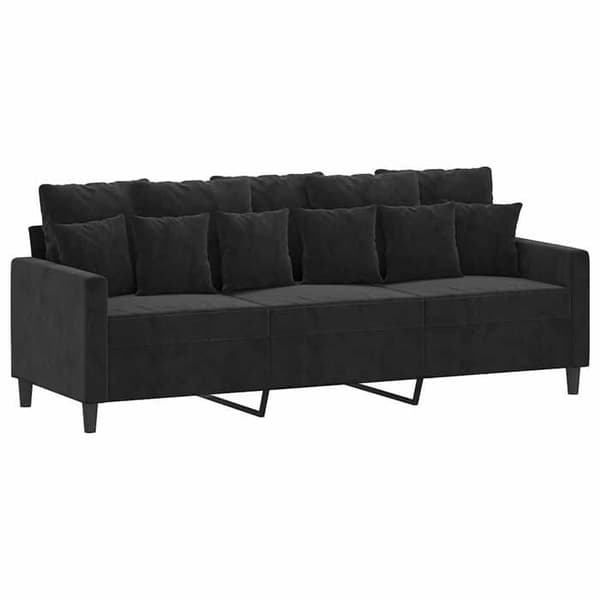 Maison Exclusive - 3-paikkainen sohva musta 180 cm sametti