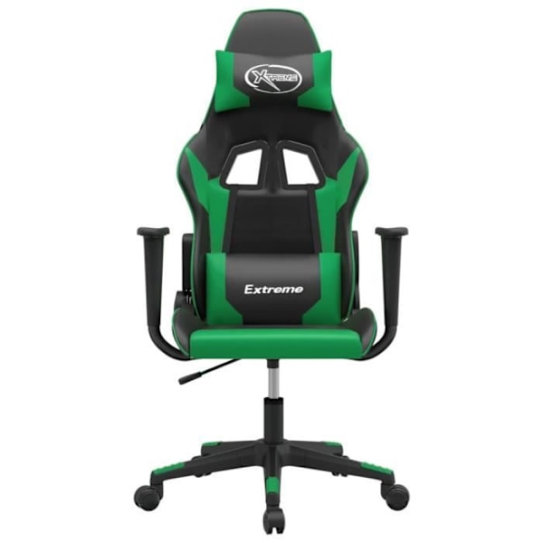 Gaming stol Sort og grøn kunstlæder118 [cm] Grön