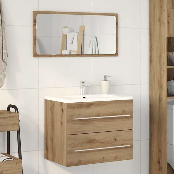 Maison Exclusive - Badeværelsesvaskeskab i håndlavet egetræ, ingeniørtræ