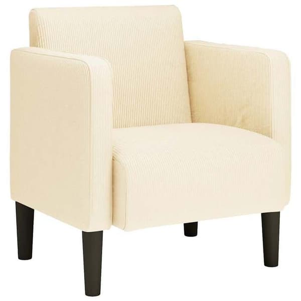 Fåtöljer & Relaxfåtöljer - MAISON EXCLUSIVE - Soffstol - Sammetstyg - Armstöd i plywood - Grädde Grädde