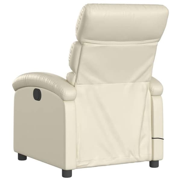 Maison Exclusive - Læderlook massage stol i creme