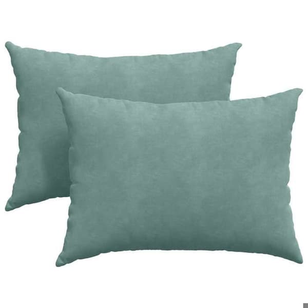 Sofa puder - EKSKLUSIV HUS - Par 70 x 50 cm - Havgrøn - Fløjl - Polyesterfyld Grön Hav