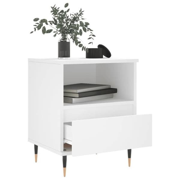 Maison Exclusive - Sängbord 2 st vit 40x35x50 cm ingenjörsträ Vit