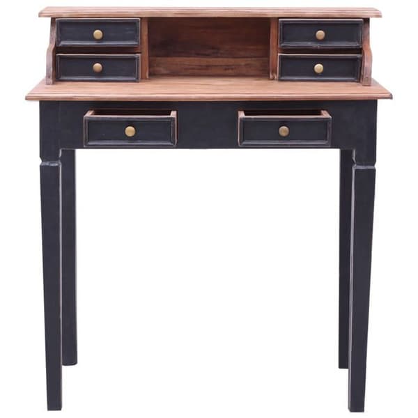 Maison Exclusive - Skrivebord med skuffer 90x50x101 cm massiv mahogni