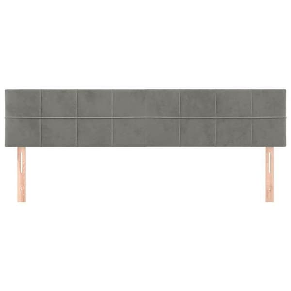 Maison Exclusive - Ljust grå sänggavel 200x5x78/88 cm Sammet