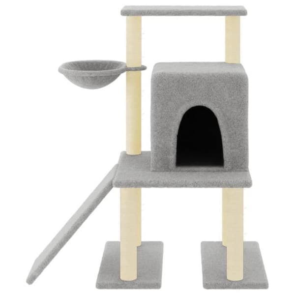 Maison Exclusive - Kissanpuita, jossa on sisalraapimat, vaaleanharmaa 96,5 cm Ljusgrått