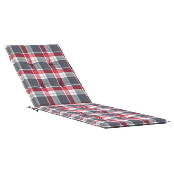 Maison Exclusive - Terrassstolskudde röd rutigt (75+105)x50x4 cm