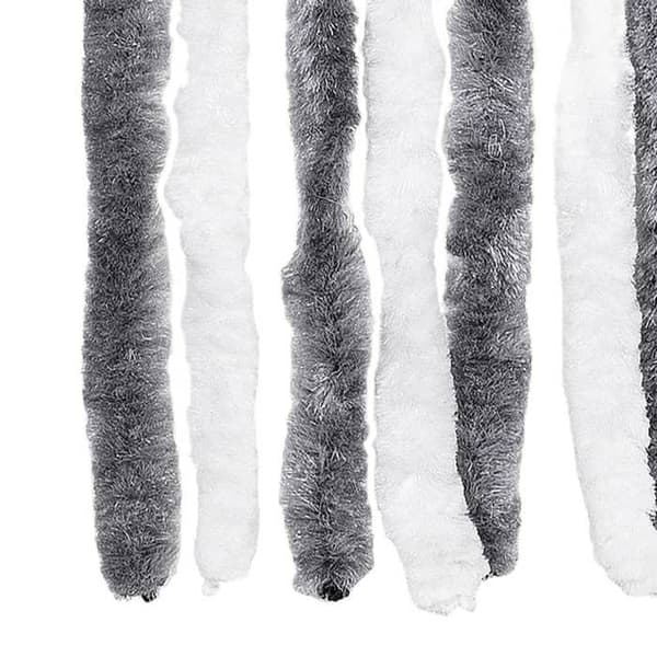 Maison Exclusive - Harmaa ja valkoinen hyttysverkko 100x230 cm chenille