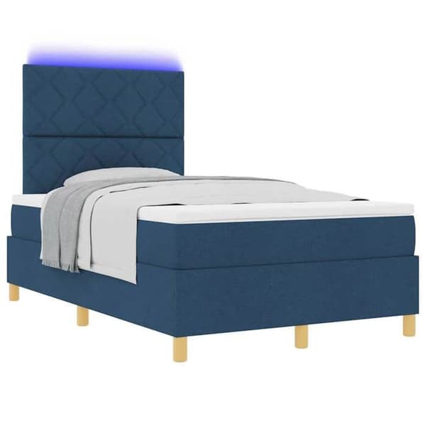 Sängram med madrass - EXKLUSIV HEM - Maison Exclusive - 120 x 200 cm - Blå - Inbyggd LED Blå