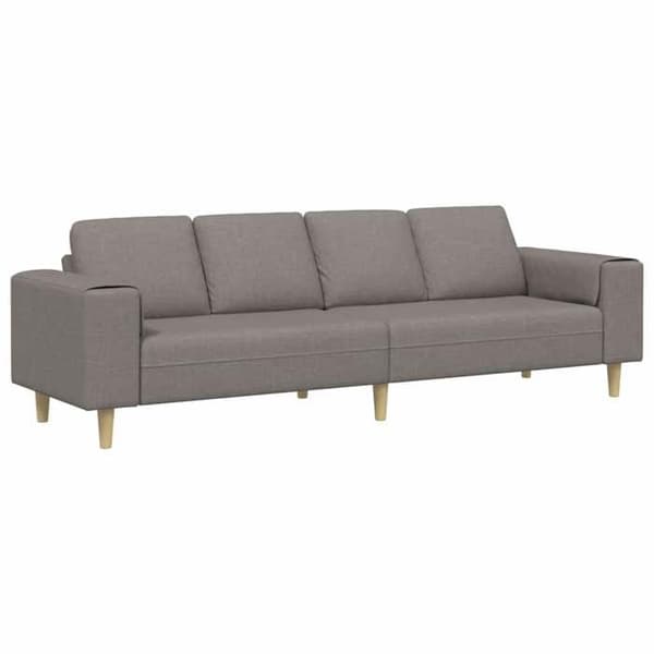 Divaani - MAISON EXCLUSIVE - 250 x 77 x 76 cm - Taupe - Polyesteripäällyste - Puujalat Mol