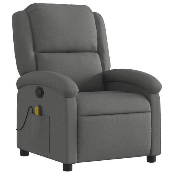 Maison Exclusive - Grått tyg lutande massagefåtölj