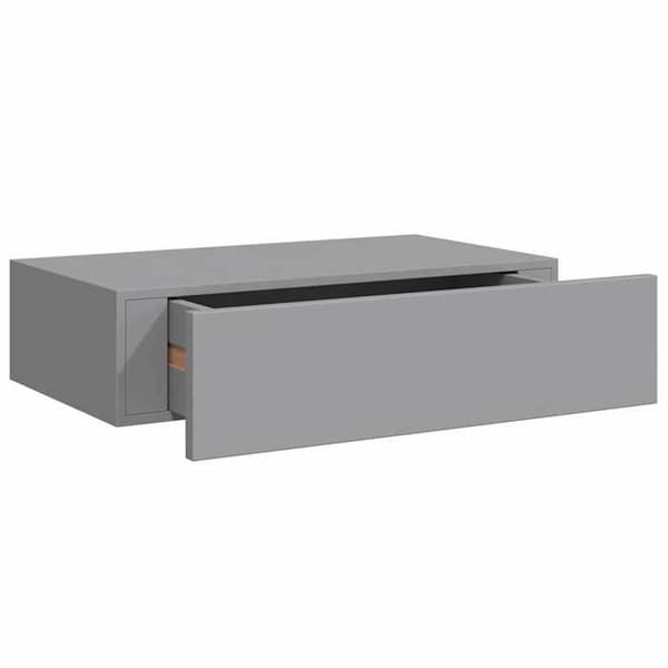 Væghylder - EKSKLUSIV HUS - 2 stk - Med skuffe - Grå - 40x23,5x10 cm Grå