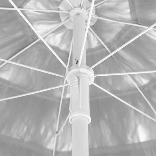 Strandparasol - Hawaii - Vit - UV-skyddande polyester - Lutbar 240 cm Vit
