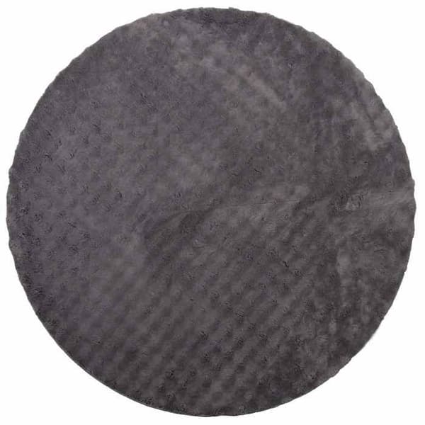 Maison Exclusive - Rund yta Matta SIROLO Antracit Ø 120 CM Polyester