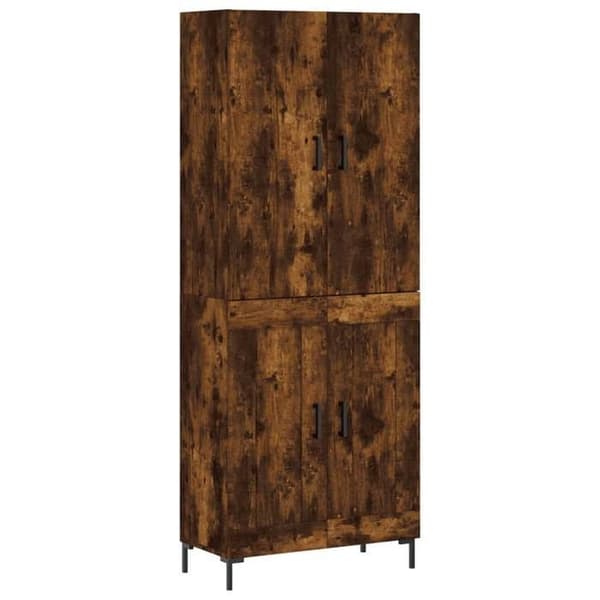 Maison Exclusive - Buffé hög Ek rökig 69,5x34x180 cm Ingenjörsträ