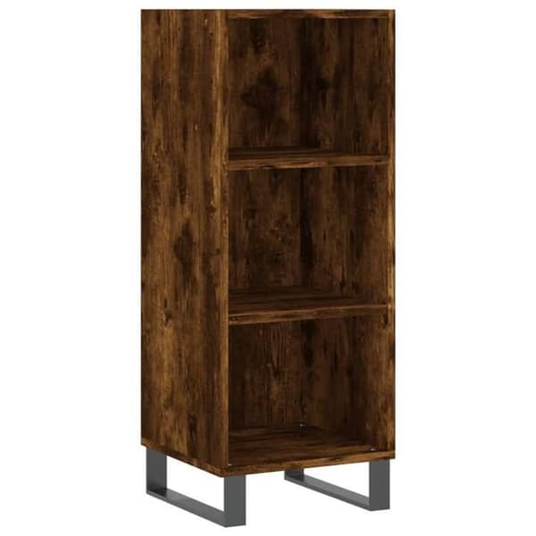 Maison Exclusive - Buffé ek rökig 34,5x32,5x90 cm ingenjörsträ
