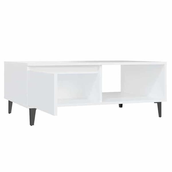 Maison Exclusive - Låg bord vit 90x60x35 cm ingenjörsträ Vit