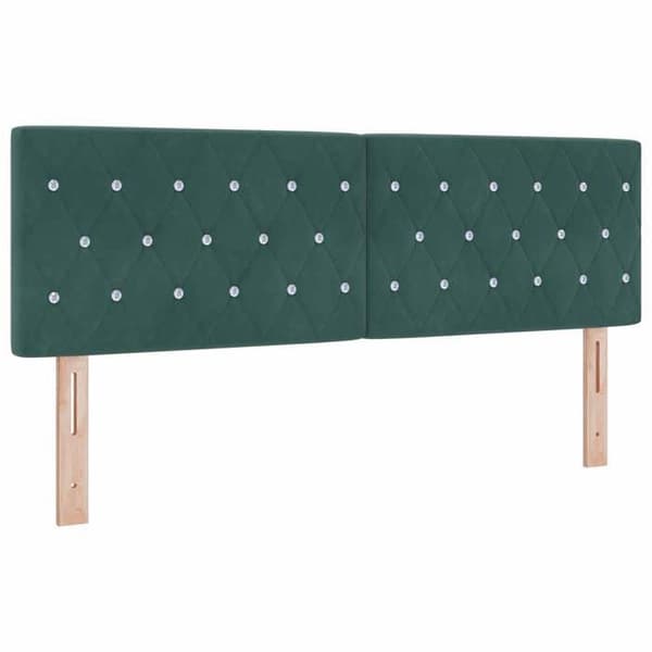 Maison Exclusive - Boxspring säng med mörkgrön madrass 140 x 190 cm Sammet Mörkgrön