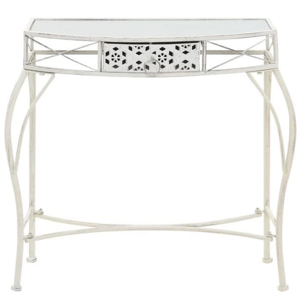 Maison Exclusive - Fransk stil sidobord Metall 82 x 39 x 76 cm Vit Vit