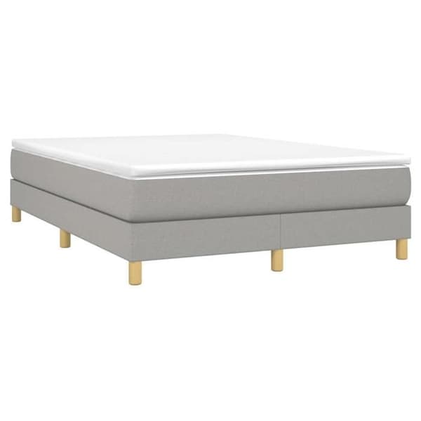 Maison Exclusive - Vaaleanharmaa jousipatja 140x190 cm kangas ljusgrått