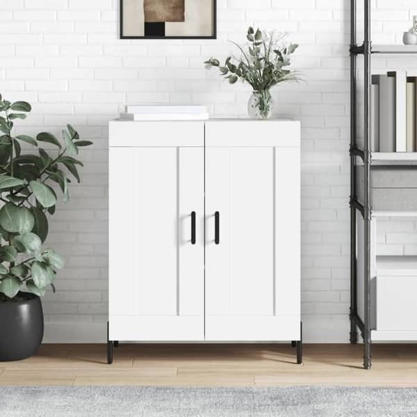 Maison Exclusive - Hvidt buffet 69,5x34x90 cm ingeniørtræ Vit