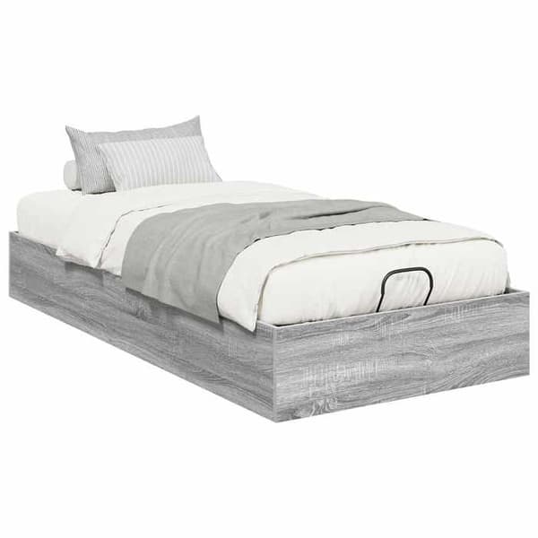 Sengestel ottoman - MAISON EXCLUSIVE - Sonoma - Grå - 80,5 x 200 cm - Gasløftmekanisme grå