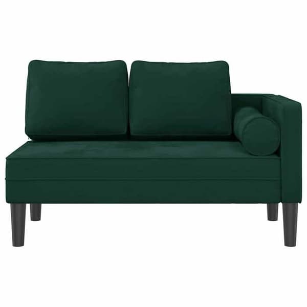 Maison Exclusive - Lang stol med mørkegrønne velourpuder