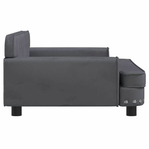 Maison Exclusive - Tummanharmaa koiranpeti 90x53x30 cm samettia mörkgrå