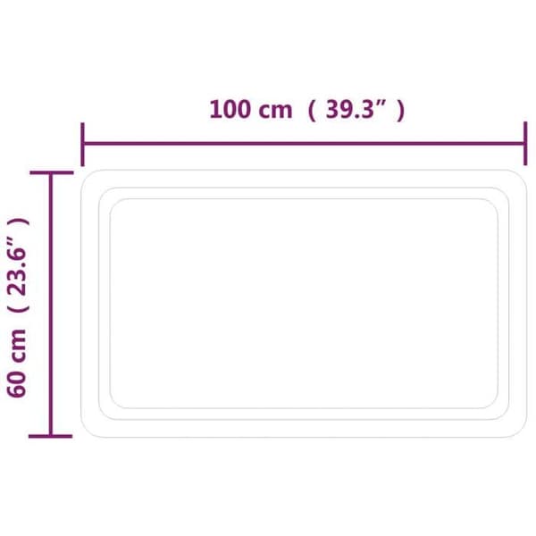 Maison Exclusive - LED-badrumsspegel 60x100 cm