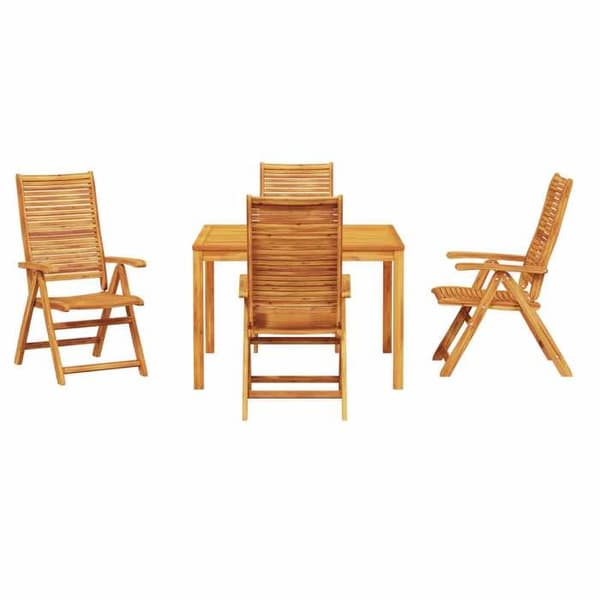 Maison Exclusive - 5-delars matsalsset för trädgård Brun