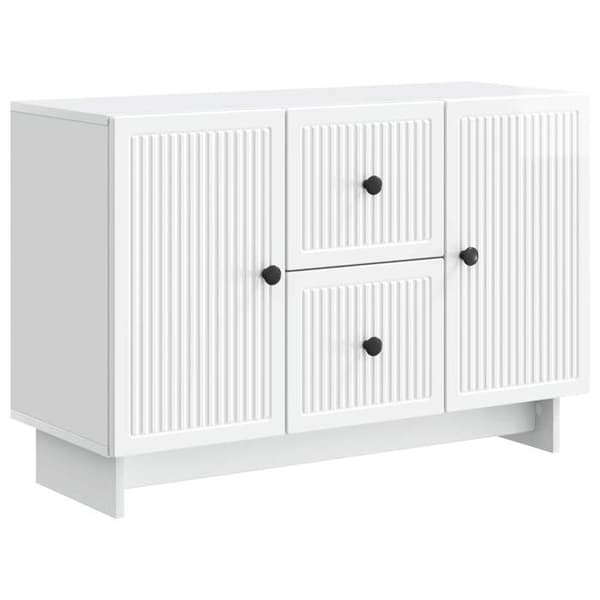 Maison Exclusive - Buffé Vit glänsande 89 x 34,5 x 60 cm Ingenjörsträ