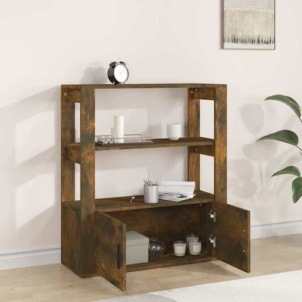 Maison Exclusive - Buffet Røget Eg 80x30x90 cm Ingeniørtræ Rökt ek