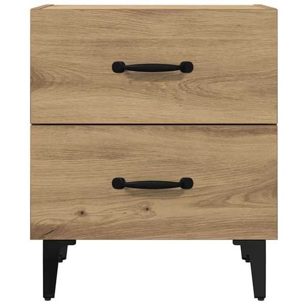 Maison Exclusive - Håndlavet egetræssengskab 40 x 35 x 47,5 cm