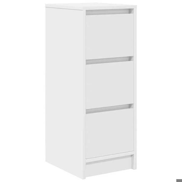 Maison Exclusive - Hvid buffet 29,5x34x76 cm ingeniørtræ