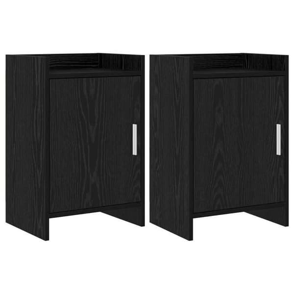 Maison Exclusive - Natborde 2 stk Sort eg 40 x 30 x 60 cm