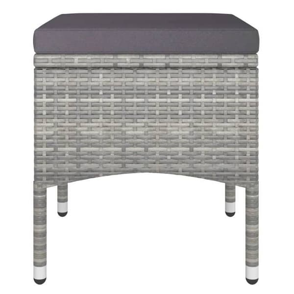 Maison Exclusive - Matgrupp för trädgård 5 delar flätad resin härdat glas Grå Grå