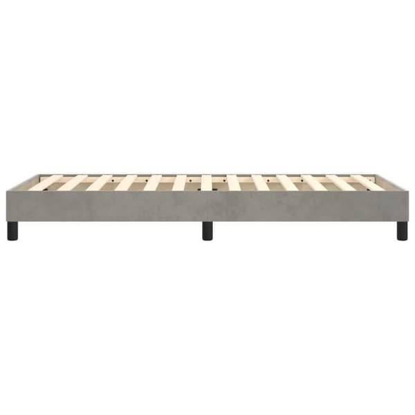 Sengramme - Exclusiv Hus - Blødt Velour - 90x190 cm - Robuste Ben ljusgrått