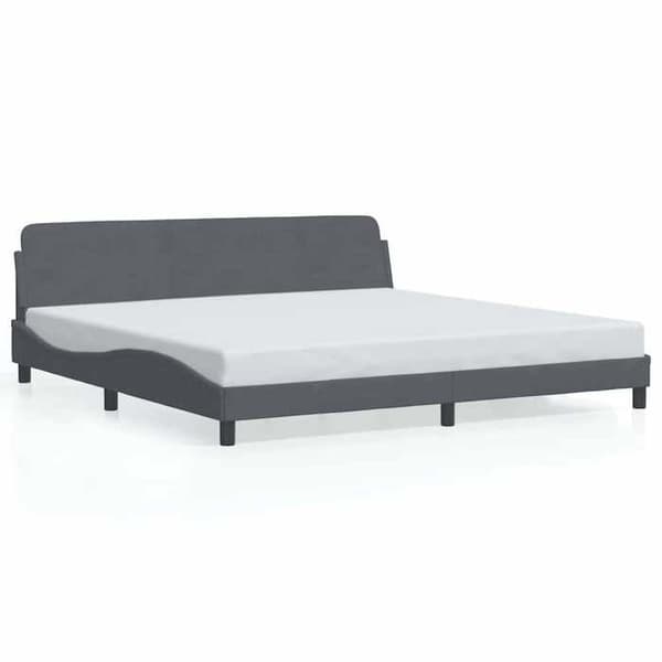 Maison Exclusive - Dover tummanharmaa sänkykehys 200x200 cm sametti mörkgrå