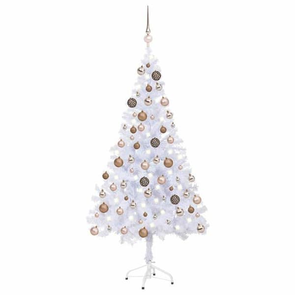 Maison Exclusive - Forudbelyst kunstigt juletræ/bolde 150 cm 380 grene