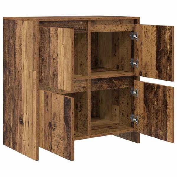 Buffet - EKSKLUSIVT HUS - 70 x 41 x 75 cm - Brun - Ingeniørtræ - 4 døre