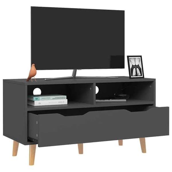 Maison Exclusive - TV-møbel grå 90x40x48,5 cm ingeniørtræ