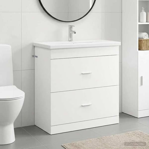 Maison Exclusive - Badmöbelset Vitt 81 x 40 x 84,5 cm