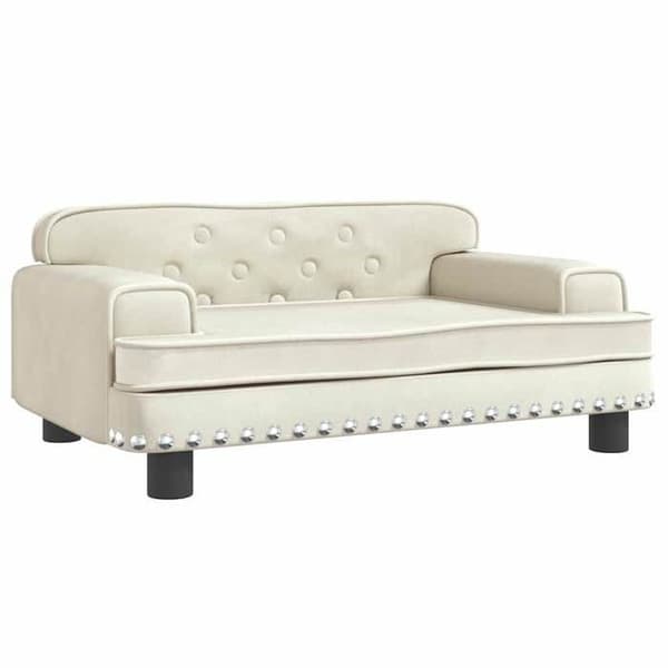 Maison Exclusive - Koiran sänky, kerma 70x45x30 cm sametti Grädde