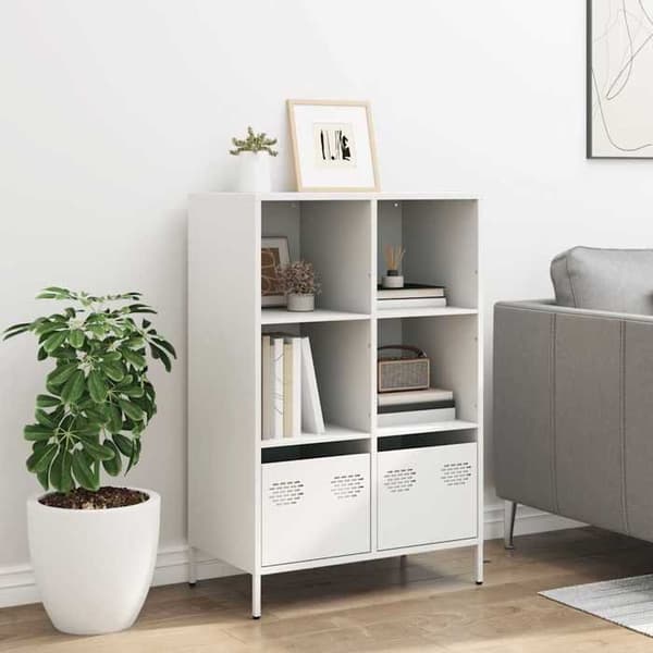 Maison Exclusive - Hvid buffet 68x39x103,5 cm stål