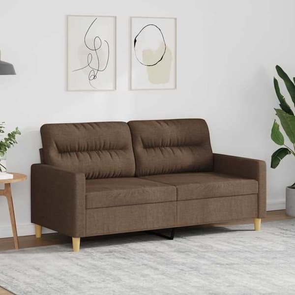 Maison Exclusive - 2-personers sofa Brun 140 cm Stof