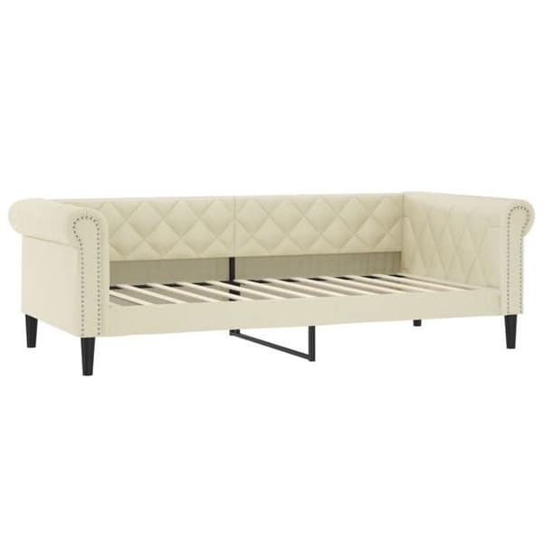 Maison Exclusive - Sängsoffa utan madrass crème 80x200 cm i konstläder Grädde
