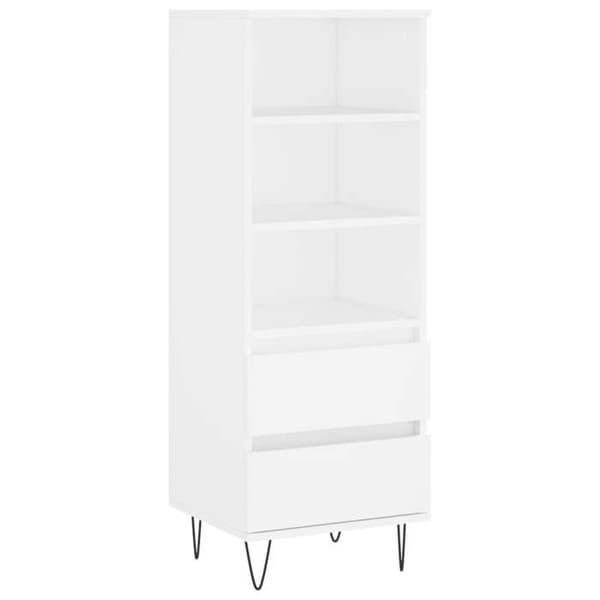 Maison Exclusive - Buffé hög Vit 40x36x110 cm Ingenjörsträ