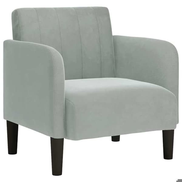 Maison Exclusive - Vaaleanharmaa nojatuoli käsinojilla 54 cm samettia