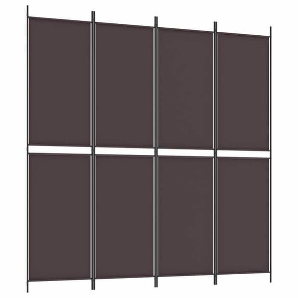 Maison Exclusive - Avskiljande vägg 4 paneler Brun 200x200 cm Tyg