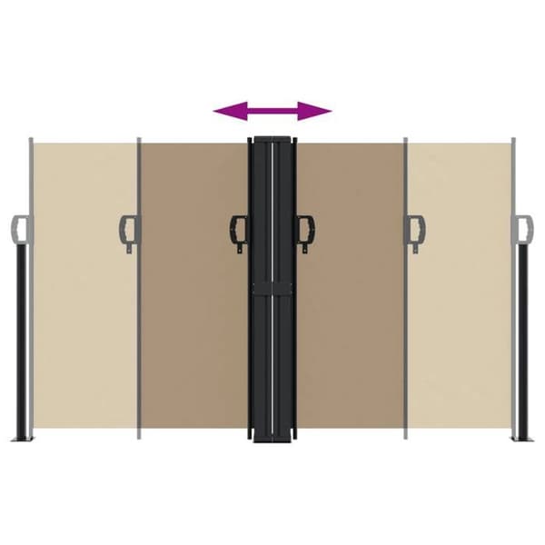 Sidelæns markise - EKSKLUSIV HUS - 140x1000 cm - Taupe - Polyester PU - Manuel Mol